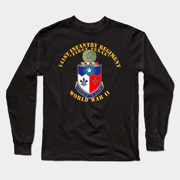 141st Infantry Regiment WWII w Txt Long Sleeve T-Shirt by twix123844